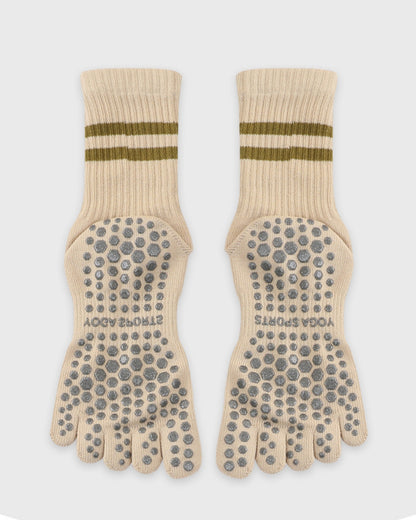 Women's Colorblocked Split Toe Crew Socks