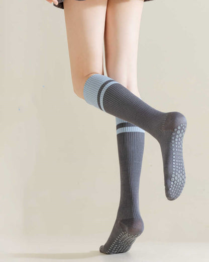 Women's Colorblocked Non-Split Toe Knee-High Socks