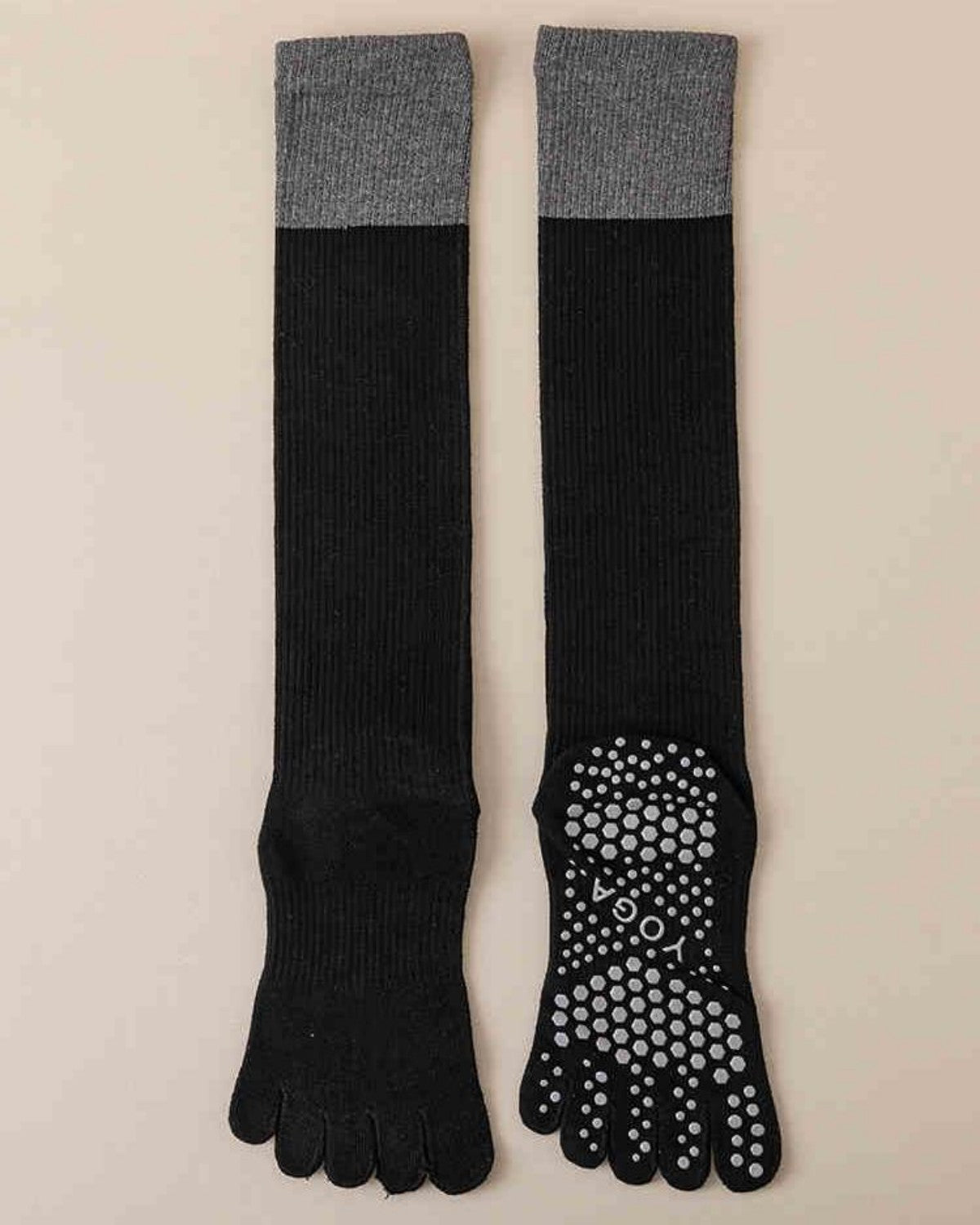 Women's Colorblocked Split Toe Knee-High Socks