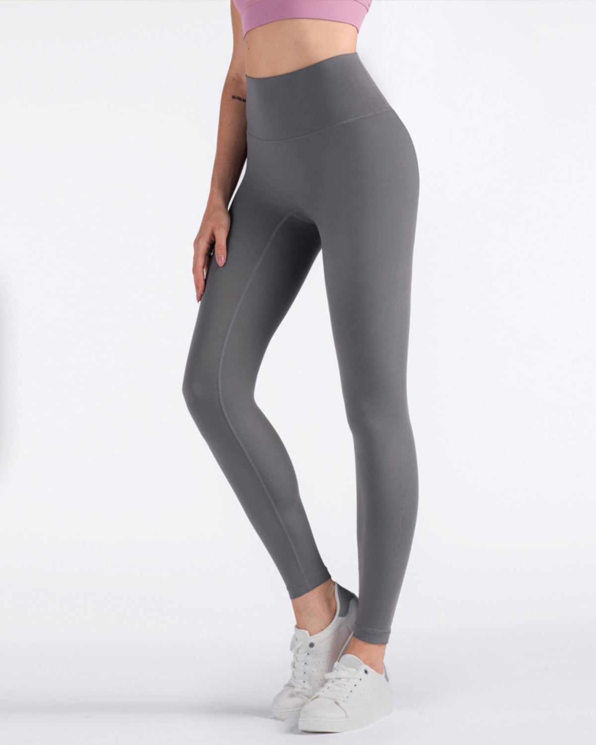 Seamless High-Rise 7/8 Length Leggings, Inseam 25'', Gray Collection