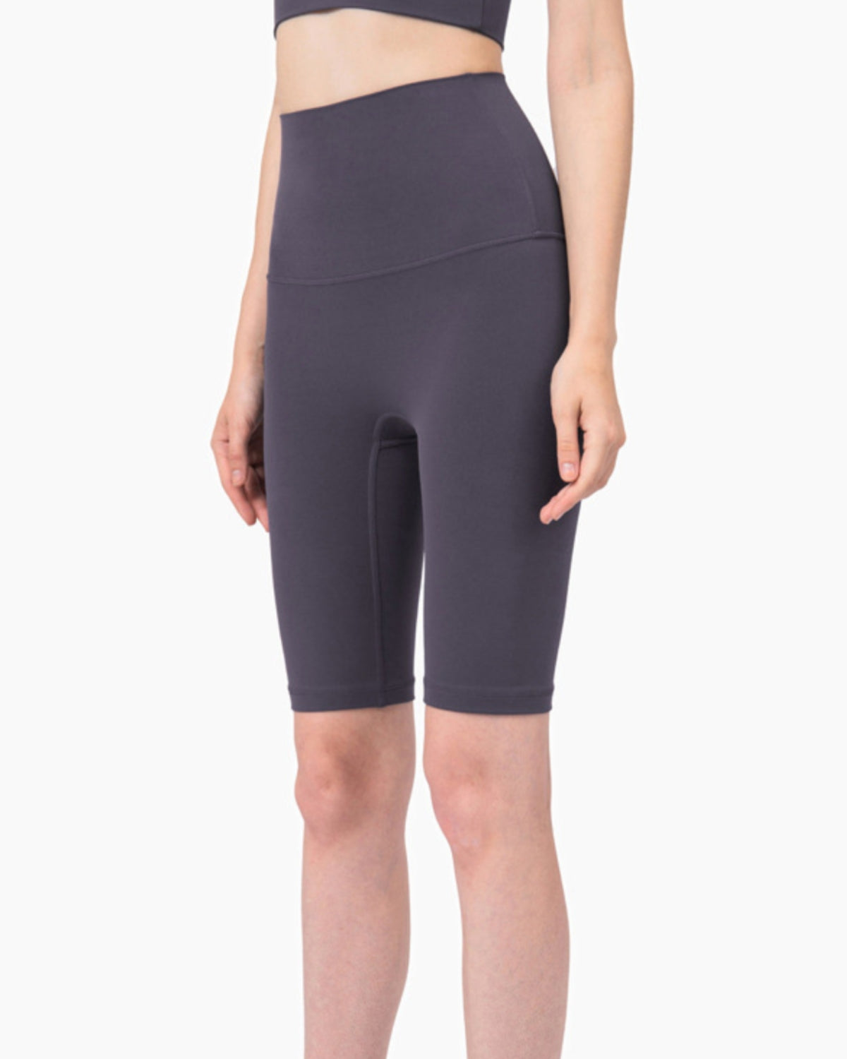 Seamless High-Rise Short 8'', Black Grey Collection