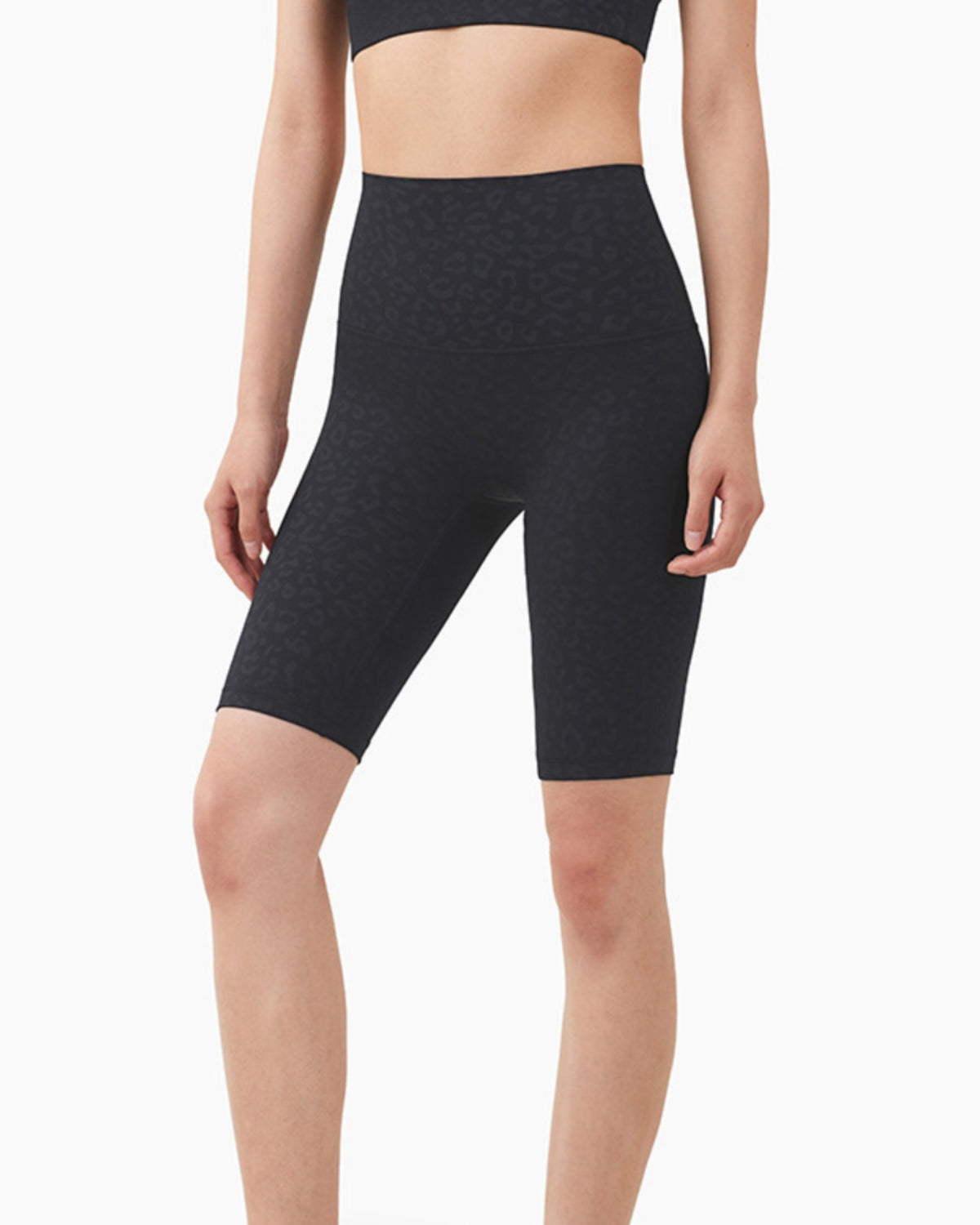 Seamless High-Rise Short 8'', Black Grey Collection