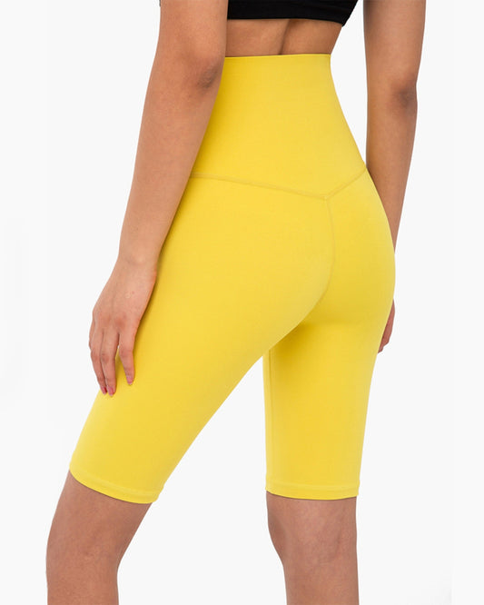 Seamless High-Rise Short 8'', Orange Yellow Collection